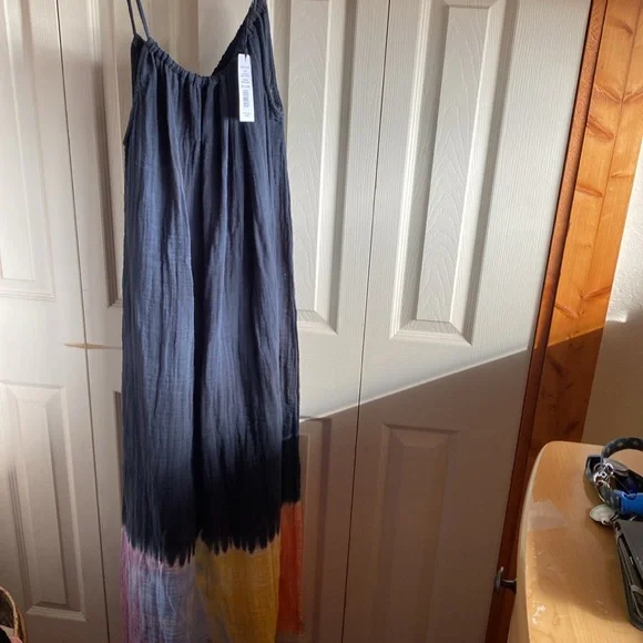 Michael Stars NWT Naomi Sleeveless Drawstring Neckline 100% cotton Maxi Dress XS - Picture 5 of 17